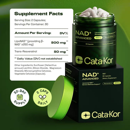 NAD + ADVANCED Liposomal IMPORDADO 🇺🇸 Cata - Kor